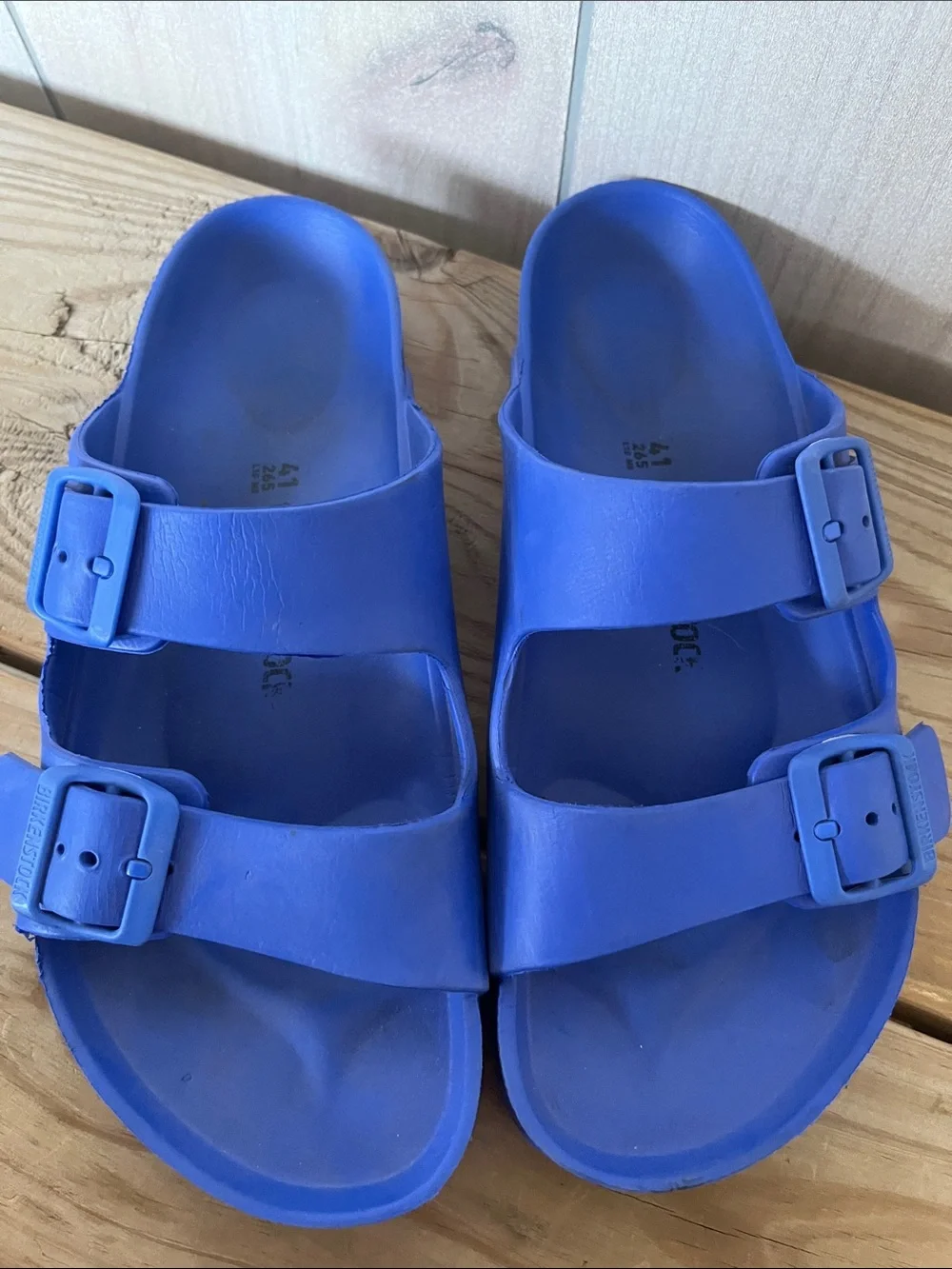Birkenstock Kids Royal Blue Two-Buckle Slides